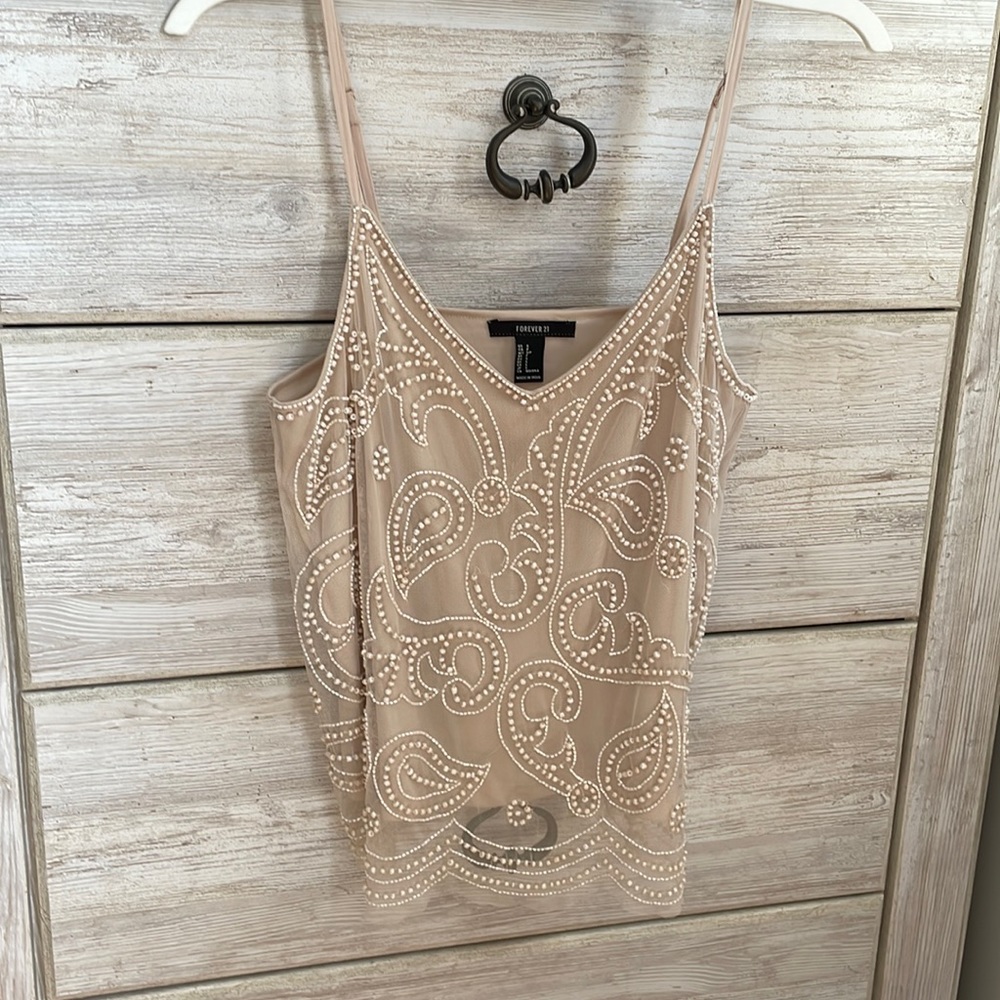 Beaded tank top